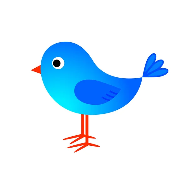 Blue Bird Vector Icon White Background — Stock Vector