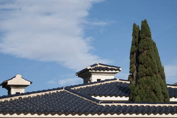 Glazed Tiles Roof Spain — Stock Photo, Image