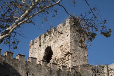 Marbella, İspanya tarihi merkezi Alcazaba kale kalıntıları.