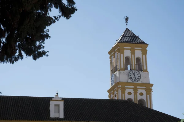 Spain Marbella Old Town Bell Tower Iglesia Nuestra Senora Encarnacion — Stock Photo, Image