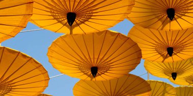 Chiang Mai, Tayland için el yapımı Asya şemsiye çatısı.