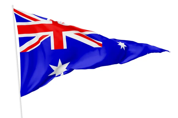 Bandera Nacional Triangular Mancomunidad Australia Australia Asta Bandera Volando Viento — Foto de Stock