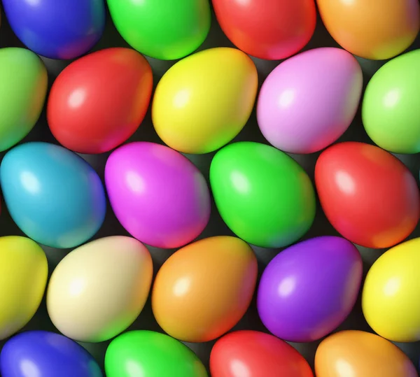 Huevos Pascua Multicolores Fondo Inconsútil Colorido Con Muchos Huevos Pintados — Foto de Stock