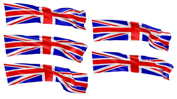 National Flag United Kingdom Great Britain Flying Waving Wind Isolated — Stock Photo, Image