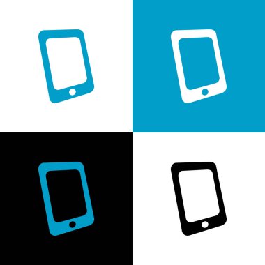 Cep telefonu simgesi tasarımı, el telefonu sembolü illüstrasyonu - Vektör