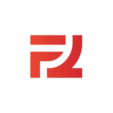 FL harf logo tasarımı, LF alfabe monogramı, vektör illüstrasyonu