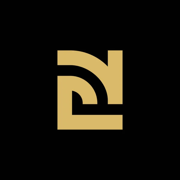Moderne Und Minimale Quadratische Buchstabenlebenslauf Oder Initial Based Iconic Logo — Stockvektor