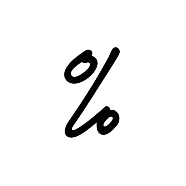 Percentage Symbool Ontwerp Percentage Teken Illustratie Vector — Stockvector