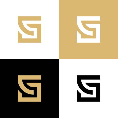 CO veya OC harfi logosu, yaratıcı modern tipografi