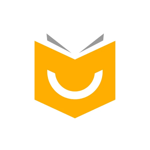 Дизайн Логотипа Книги Улыбок Книги Счастья Вектор — стоковый вектор