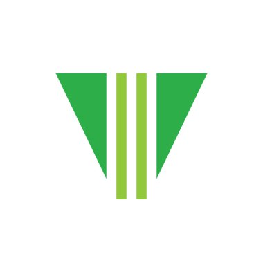 Soyut V harfi logo tasarımı, modern logoti çizimi