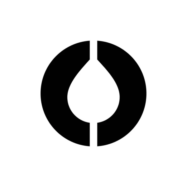 新鮮な水滴のロゴ 油や血液アイコン 抽象的な液滴のシンボル — ストックベクタ
