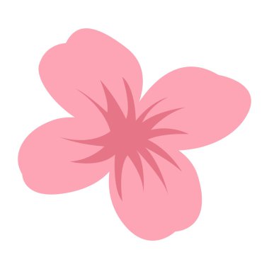 Çiçek vektörü, çiçek tokası sanatı, çiçek süsü vektörü, pembe çiçek başı klipsi, beyaz arkaplanda izole edilmiş. 