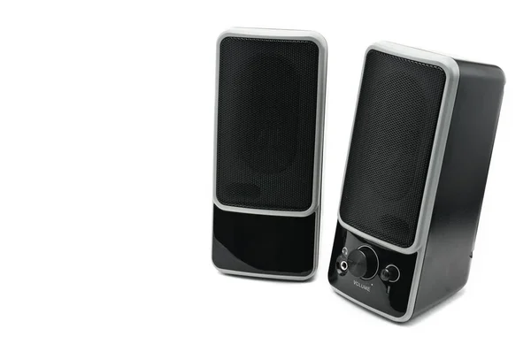 System Głośników Odtwarzania Dźwięku Białym Tle — Zdjęcie stockowe