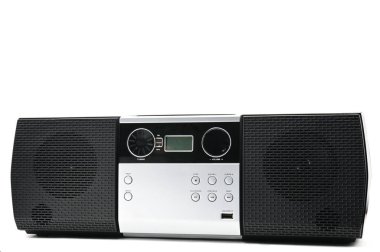 Kompakt disk ve müzik ve ses dinlemek için radyo aygıt. CD boombox