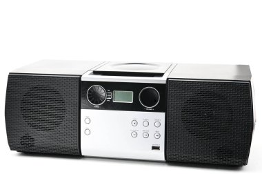 Kompakt disk ve müzik ve ses dinlemek için radyo aygıt. CD boombox