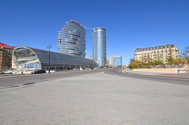 31-10-2018.Baku.Azerbaijan.New Bakü şehirde inşa beyaz CIT denilen