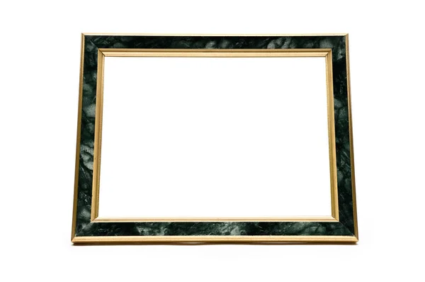 Vintage Photo Frame Met Marmeren Effect Een Afgelegen Witte Achtergrond — Stockfoto