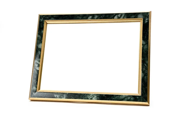 复古相框与大理石效果在一个孤立的白色背景 — 图库照片