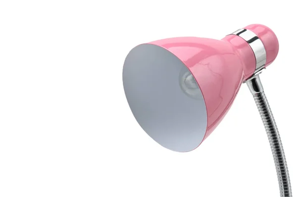 Lámpara Mesa Color Rosa Sobre Fondo Blanco Aislado — Foto de Stock
