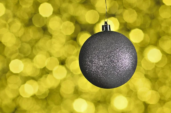 Elegante Bola Año Nuevo Navidad Color Fondo Con Efecto Luz —  Fotos de Stock