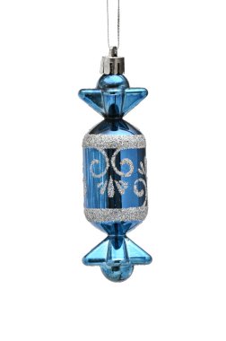 Arka plan beyaz desenler ile Noel ve yeni yıl tatlılar izole. Blue.The oyuncak eski kez