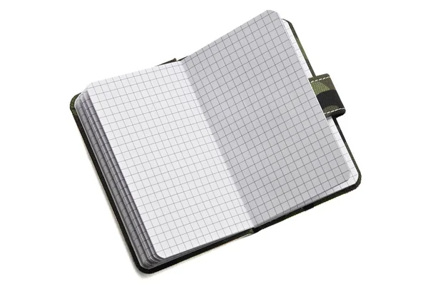 Σημειωματάριο για καθημερινές σημειώσεις και νότες σε λευκό φόντο — Φωτογραφία Αρχείου