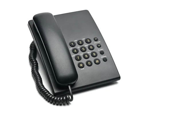 Classic wired telephone on a white background — Stock Photo, Image