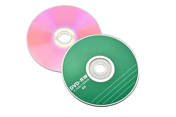 DVD discs on a white background — Stock Photo, Image