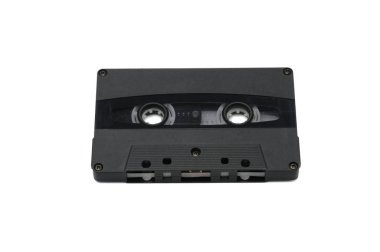 Beyaz arka planda manyetik kayıt için kompakt ses bantları