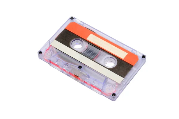 Compact audio tapes for magnetic recording on a white background — Stock Photo, Image