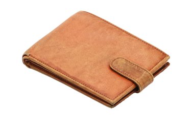 Beyaz arka planlı çanta. Porte-monnaie