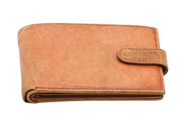 Beyaz arka planlı çanta. Porte-monnaie