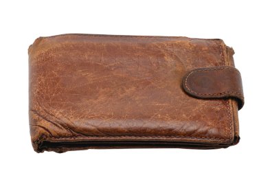 Beyaz arka planlı çanta. Porte-monnaie