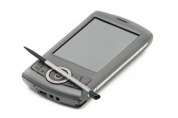 Gammel stil smartphone telefon på en hvid baggrund.PDA telefon - Stock-foto