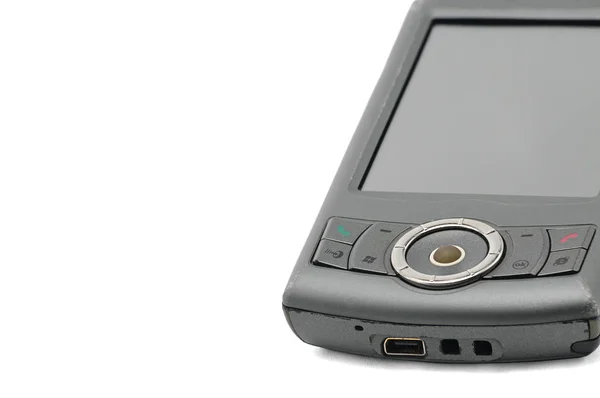 Gammal stil Smartphone telefon på en vit bakgrund. PDA-telefon — Stockfoto