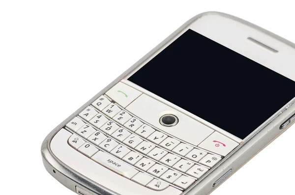 Gammal stil Smartphone telefon på en vit bakgrund. — Stockfoto