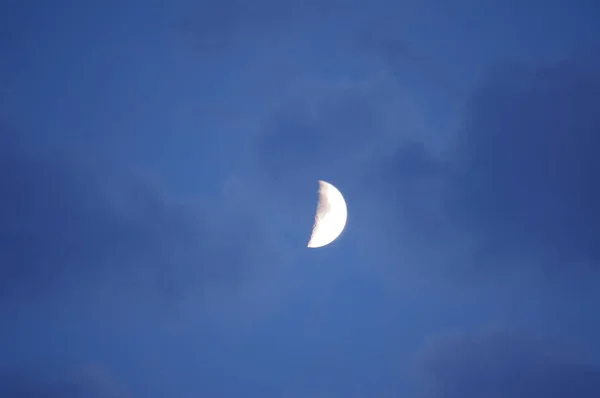 Luna en el cielo de la tarde — Foto de Stock