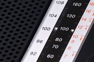 Beyaz bir köylünün radyo programlarını dinlemek için klasik radyo.