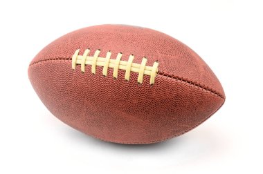 Beyaz arka planda Amerikan futbol topu