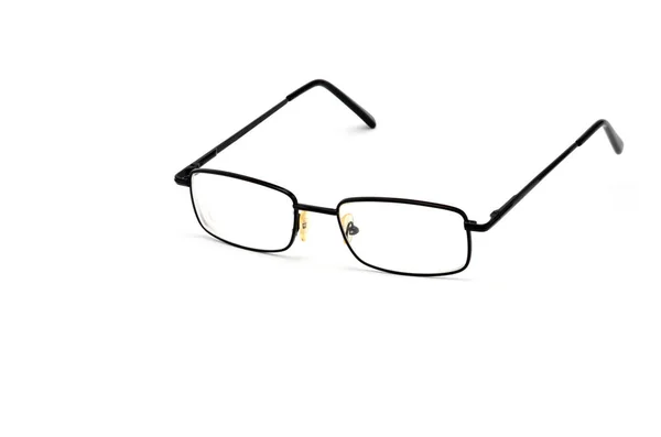 Οπτικά γυαλιά σε λευκό φόντο. — Φωτογραφία Αρχείου