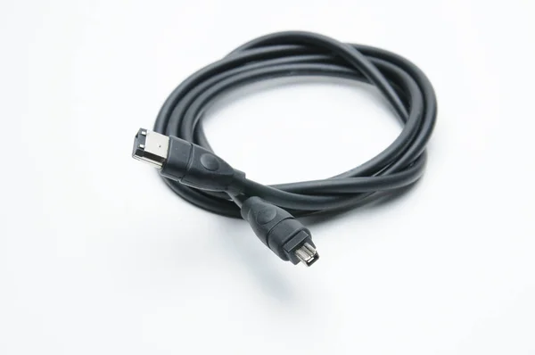 Digital Cable Plugs Standard 1394 Ilink Isolated White Background — Stock Photo, Image