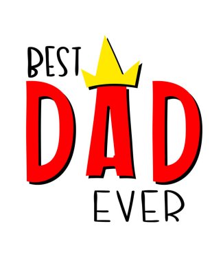 En iyi baba hiç taç beyaz arka plan vektör görüntü