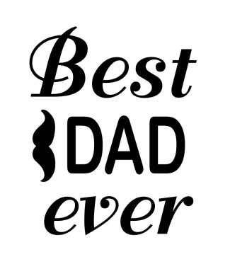 Baba en iyi hiç bıyıklı beyaz arka plan vektör görüntü