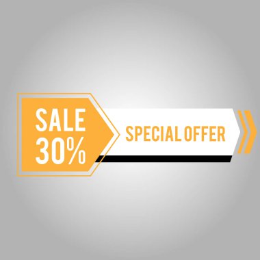 Satış % 30 kişilik Modern ok tasarım vektör görüntü