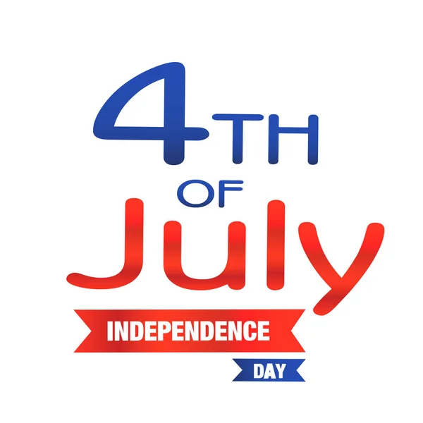 Fourth July Onafhankelijkheidsdag Achtergrond Vector Lintafbeelding — Stockvector