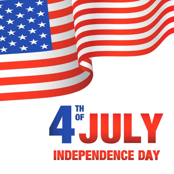 Dag Van Onafhankelijkheid Van Fourth July Verenigd Verklaarde Vlag Achtergrond — Stockvector