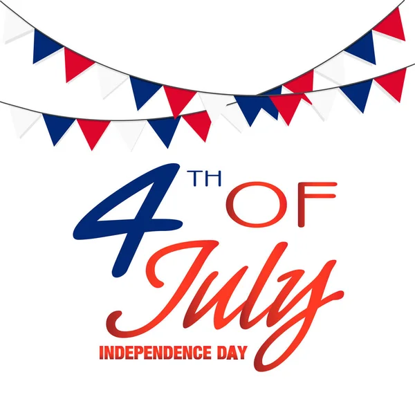 Fourth July Onafhankelijkheidsdag Vlag Achtergrond Vector Image — Stockvector