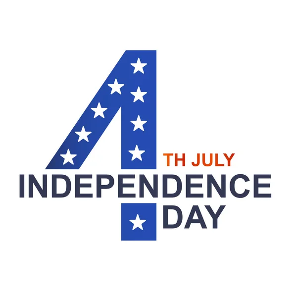 Fourth July Onafhankelijkheidsdag Witte Achtergrond Vector Image — Stockvector