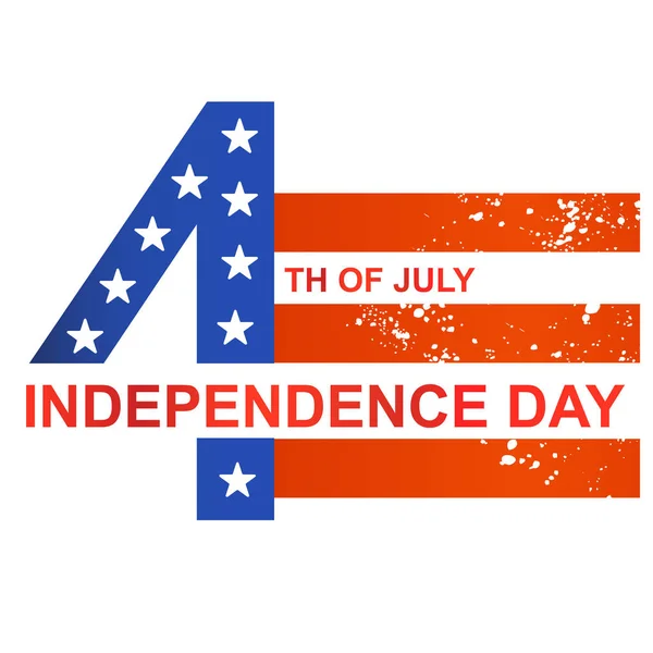 Dag Van Onafhankelijkheid Van Fourth July Verenigd Verklaarde Vlag Achtergrond — Stockvector